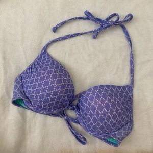 NEW old navy blue bikini top swimsuit push up